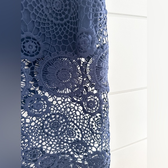 NWT - LeChateau Maxi Skirt - Navy - Lace Short Lining _ Size Large - Picture 2 of 8